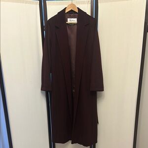 MaxMara Women's Burgundy Long Coat